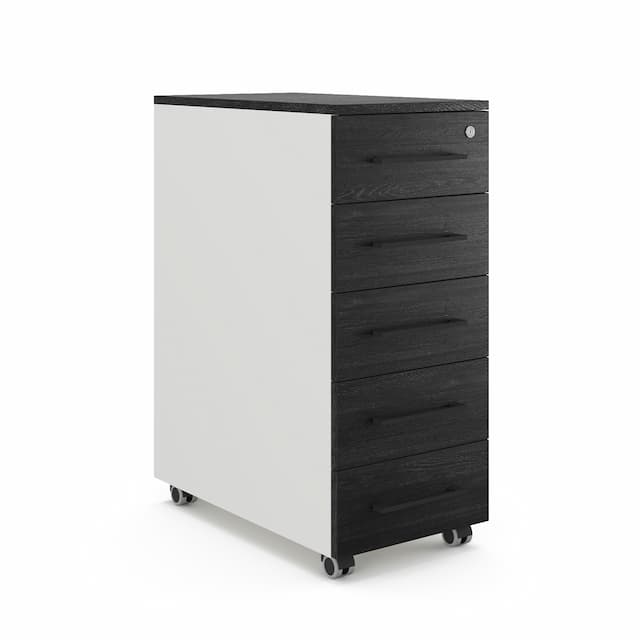 Тумба мобильная Kobor TМ5-40/50 white/wood