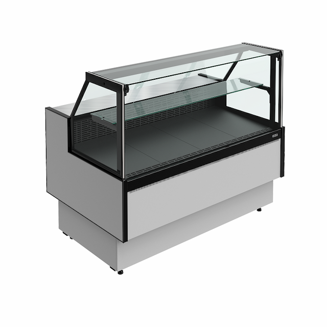 Витрина холодильная Carboma PRAIA 2 GC85 SM 1,25-1 с боковинами 9006-9005