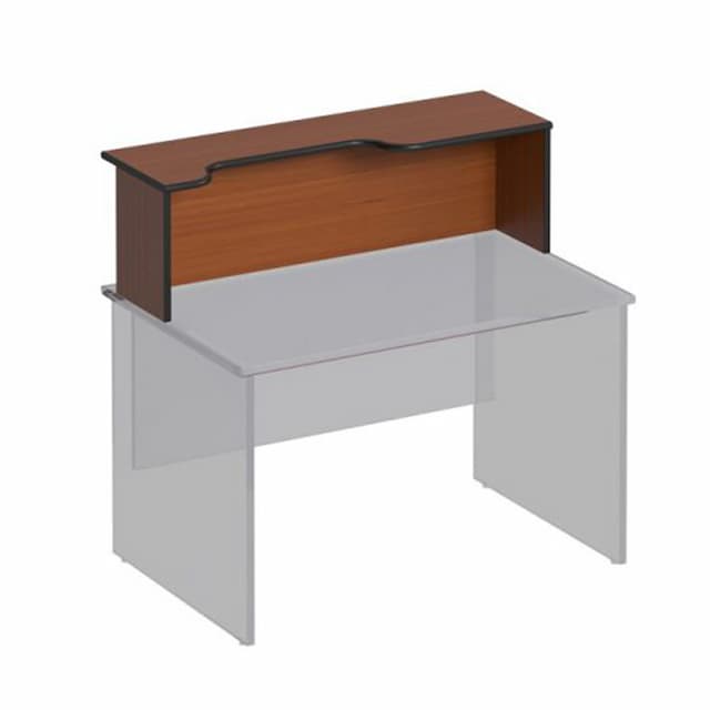 Надстройка к столу с вырезом левая Юнитекс ДИН-Р (180x38x37) ДР 474 ОФ французский орех