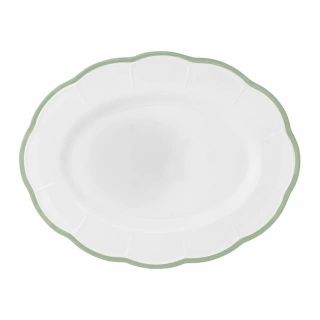 Блюдо овальное с цветным кантом (зеленый) Ø 36 см Bitossi Petalo PET00133 Bordo verde
