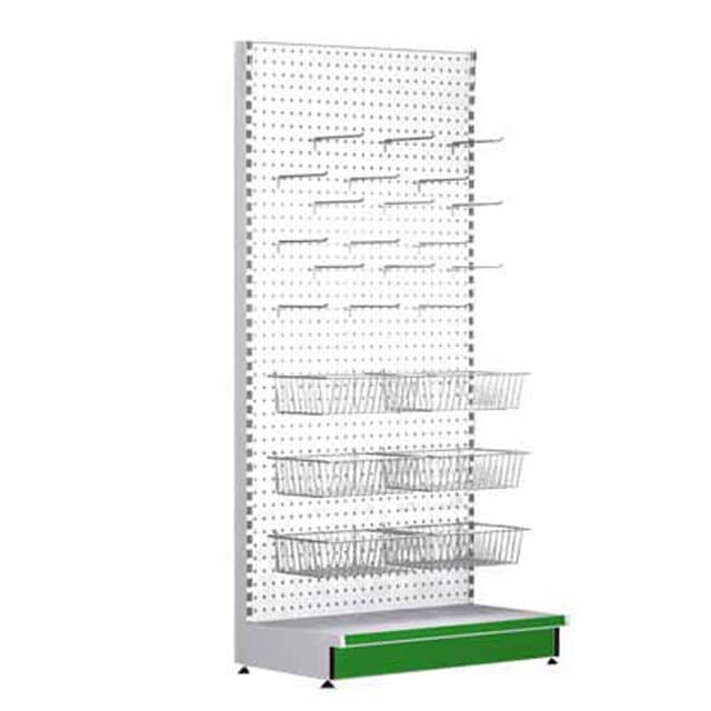 Стеллаж с перфорированной задней панелью Русь MAGMA СК100 без фриза, без навески